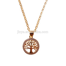 Fashion Golden Plated Baum des Lebens Halskette, Yoga Baum des Lebens Schmuck